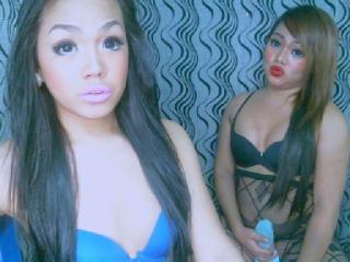 TwoHotSexyTs - Webcam nude with this asian Transgender couple 