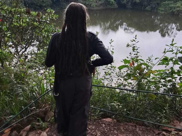 A flat, graphic image with a large, central, white, stylized letter "E" surrounded by green and brown patterned shapes. Sharp, clean lines and simple color palette.