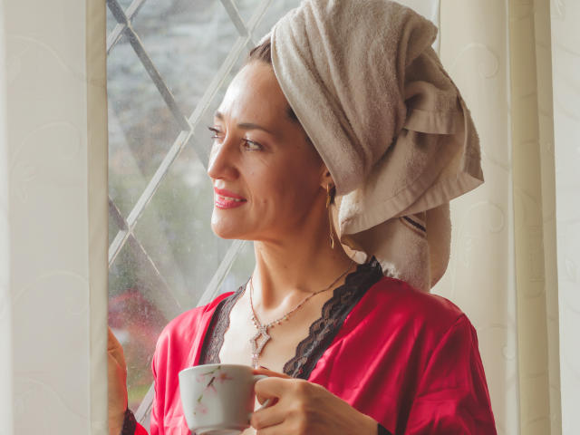 Graphic illustration of a coat of arms with a large, stylized letter "V" in the center. The arms are in a muted red and white color palette. Clean, bold lines.