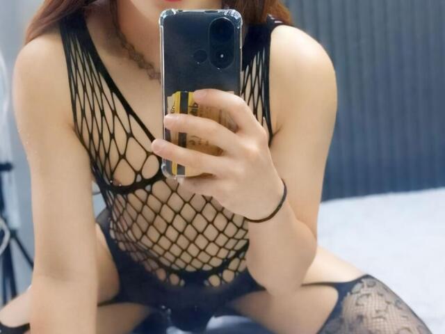 AndrewTaylor69 with pale skin, wearing a black fishnet bodysuit, showing tits through the net, holding a phone, sitting with legs apart, wearing black lace stockings.