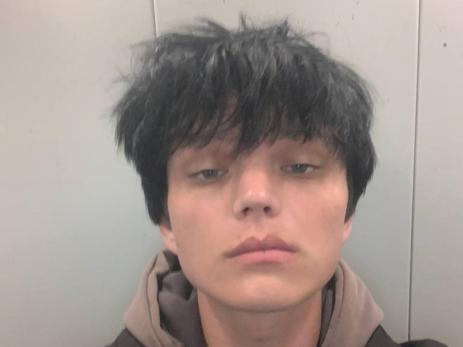 MaricelaBoldt has messy black hair, pale skin, and a serious expression, wearing a brown hoodie, with a slightly open mouth and tired eyes.