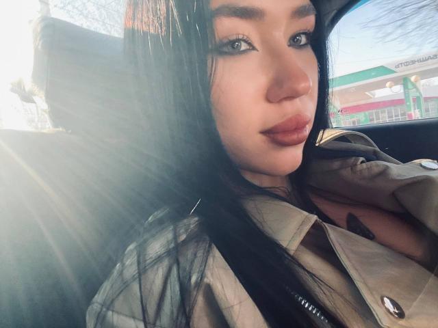 Diann Lamphear mit langem, schwarzem Haar, heller Haut und vollen Lippen, trägt einen beigen Mantel und sitzt in einem Auto. Die Sonne scheint ihr ins Gesicht, sie schaut in die Kamera und lächelt leicht..