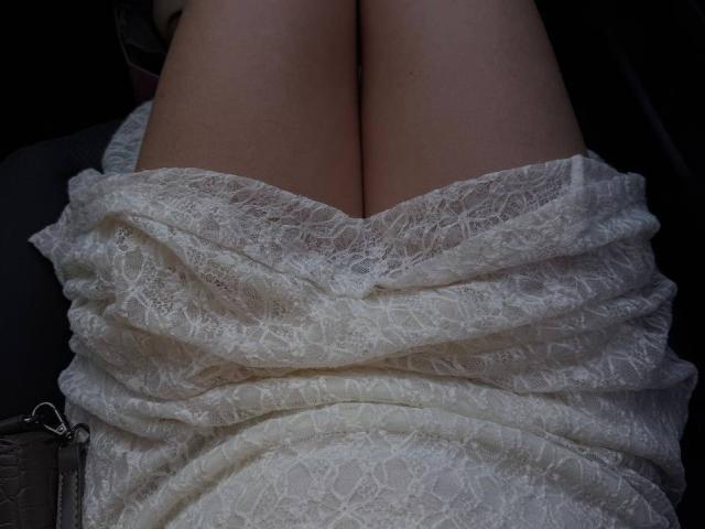 Teffi's white lace-covered ass is tightly wrapped, showing her creamy skin and the lace pattern. Her thighs are pressed together, creating a soft, intimate, and delicate look.