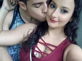 TwoNaughty - Live chat x with this brunet Female and male couple 