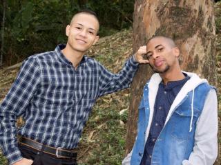 DusttinXDuke - Video chat xXx with a shaved private part Homosexual couple 