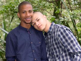 DusttinXDuke - Live cam exciting with a dark hair Homosexual couple 
