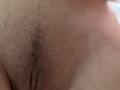 VelvetRay's hairy, slightly spread-out pussy with visible pubic hair in a close-up shot. The skin is light brown with a natural texture.