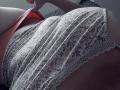 ScarletOra's floral lace-trimmed panties, pulled down to reveal her white thighs, with her red bra and part of her orange top visible in the lower left.